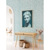 Vintage Künstlerische Tapete für Wohnzimmer Geometrisches Design Azzurra Angebot