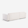 Ecksofa mit Halbinsel und ausziehbarem Bett in Rippenstoff Leka Rabatte