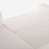 Ecksofa mit Halbinsel und ausziehbarem Bett in Rippenstoff Leka Modell