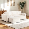 Ecksofa mit Halbinsel und ausziehbarem Bett in Rippenstoff Leka Eigenschaften