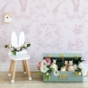 Florale Tapete mit Tieren für Kinderzimmer Rosa Vittoriana Verkauf