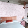 Florale Tapete mit Tieren für Kinderzimmer Rosa Vittoriana Sales