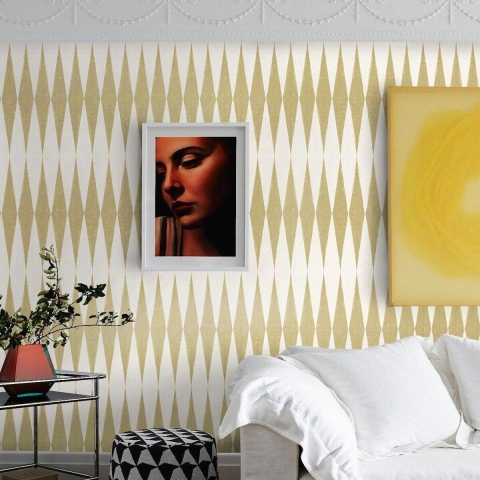 Vintage Geometrische Tapete im Chevron-Design, Skandinavischer Stil Aktion