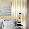 Vintage Geometrische Tapete im Chevron-Design, Skandinavischer Stil Verkauf