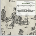 Tapete Vintage-Wald Schwarz-Weiß Toile de Jouy Ufo Nero Rabatte