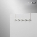 Platzsparender Türgarderobe aus Metall mit 5 Haken Swift Aktion