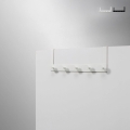 Platzsparender Türgarderobe aus Metall mit 5 Haken Swift Aktion