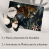 Set aus 2 abwaschbaren Platzsets Dschungeltiere 42x30 Dark Jaguar Verkauf