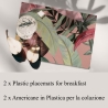Set aus 2 Tischsets für Frühstück 42x30 Rosa Wald Verkauf