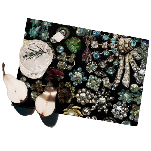 Set: 2 elegante waschbare Platzsets für das Frühstück Gioielli Aktion