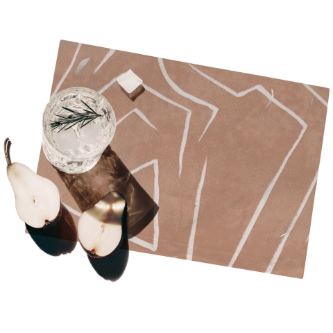 Set aus 2 Tischsets in Rosa mit geometrischem Muster, 42x30 cm, Graffito rosa Aktion