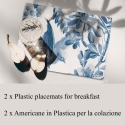 Set aus 2 waschbaren Platzsets im natürlichen Stil Royal Garden Verkauf