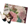 Set aus 2 waschbaren Kunststoff-Tischsets im Blumenstil Velvet Aktion