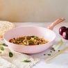 Wokpfanne 28 cm antihaftbeschichtet Granit-Effekt rosa Bisetti Stonerose Verkauf