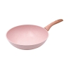 Wokpfanne 28 cm antihaftbeschichtet Granit-Effekt rosa Bisetti Stonerose Aktion