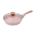 Stonerose Antihaft-Pfanne 20 cm mit Granit-Effekt in Rosa inkl. Deckel Aktion