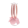 Set 6 Küchenutensilien aus rosa Metall und Silikon Bisetti Stonerose Aktion