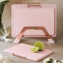 3er-Set Schneidebretter aus Kunststoff in Granit-Optik Rosa Bisetti Stonerose Verkauf