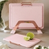 3er-Set Schneidebretter aus Kunststoff in Granit-Optik Rosa Bisetti Stonerose Verkauf