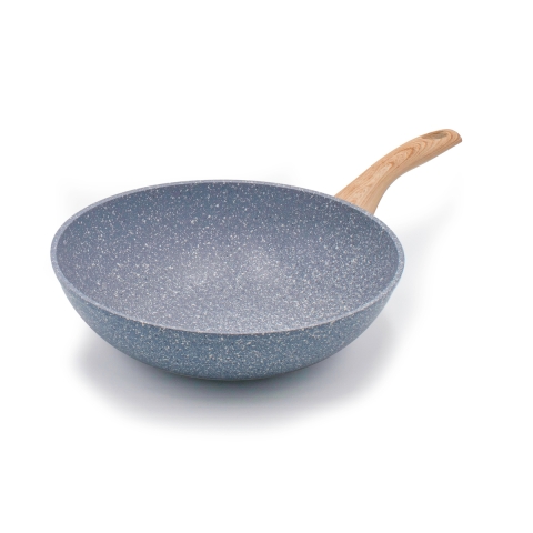 Antihaft-Wokpfanne aus Aluminium 28cm Steineffekt Pierre Gourmet Aktion