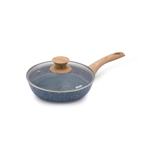 Pfanne 20 cm antihaftbeschichtet Steinoptik mit Deckel Pierre Gourmet Aktion