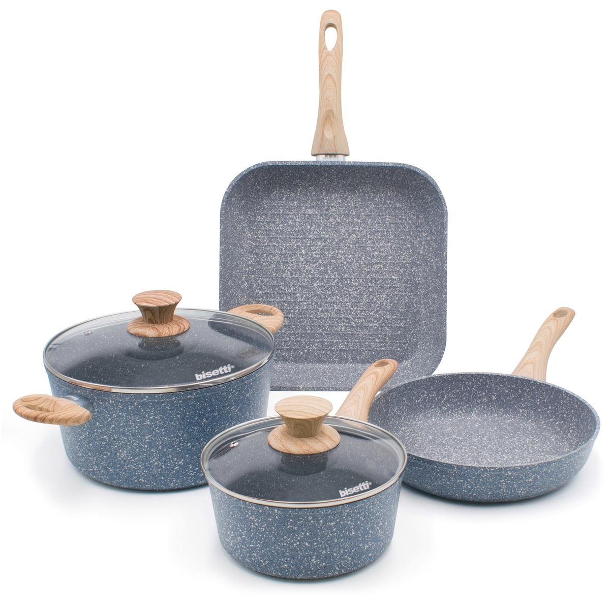 6-teiliges Kochgeschirr-Set mit antihaftbeschichteter Pfanne und Grillpfanne Pierre Gourmet Aktion 6-teiliges Kochgeschirr-Set mit antihaftbeschichteter Pfanne und Grillpfanne Pierre Gourmet Aktion