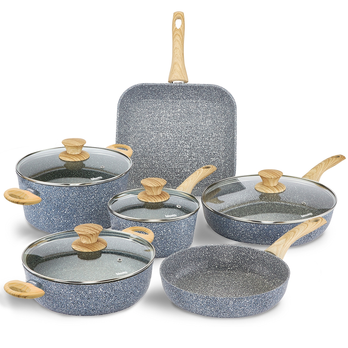 10-teiliges Kochgeschirr-Set, Antihaft-Aluminium, Pierre Gourmet Aktion 10-teiliges Kochgeschirr-Set, Antihaft-Aluminium, Pierre Gourmet Aktion