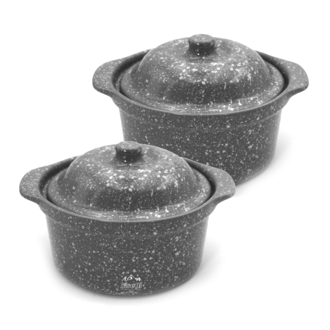 Set mit 2 antihaftbeschichteten Keramik-Brätern aus Stoneware Pierre Gourmet Aktion