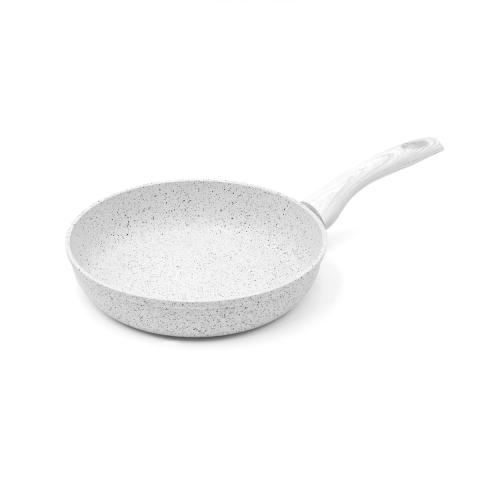 Antihaft-Pfanne 24cm Aluminium mit weißem Holzgriff Stonewhite Aktion