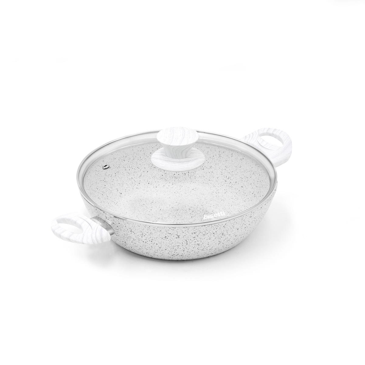Antihaft-Aluminiumtopf 24cm Bisetti Stonewhite Aktion