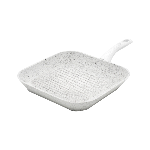 Antihaft-Grillpfanne 28x28cm mit weißem Holzgriff Stonewhite Aktion