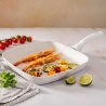 Antihaft-Grillpfanne 28x28cm mit weißem Holzgriff Stonewhite Angebot