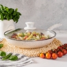 Antihaft-Aluminium-Pfanne 24cm mit weißem Holzgriff Stonewhite Verkauf