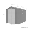Gartenhäuschen 192x278x219cm aus Polypropylen für draußen Trasimeno Auswahl