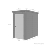 Gartenhäuschen Box aus Polypropylen 130x190x196cm für draußen Nemi Auswahl