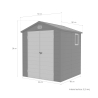 Casetta gerätehaus aus polypropylen für den garten 192x190x219cm Bracciano Auswahl