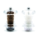 Bisetti Manuelles Salz- und Pfeffermühlenset, transparent, 10 cm Aktion