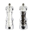 Bisetti Salz- und Pfeffermühlen-Set, manuell, transparent, Tisch, 17,5 cm Aktion