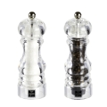 Bisetti Salz- und Pfeffermühlen-Set, manuell, transparent, Tisch, 17,5 cm Aktion