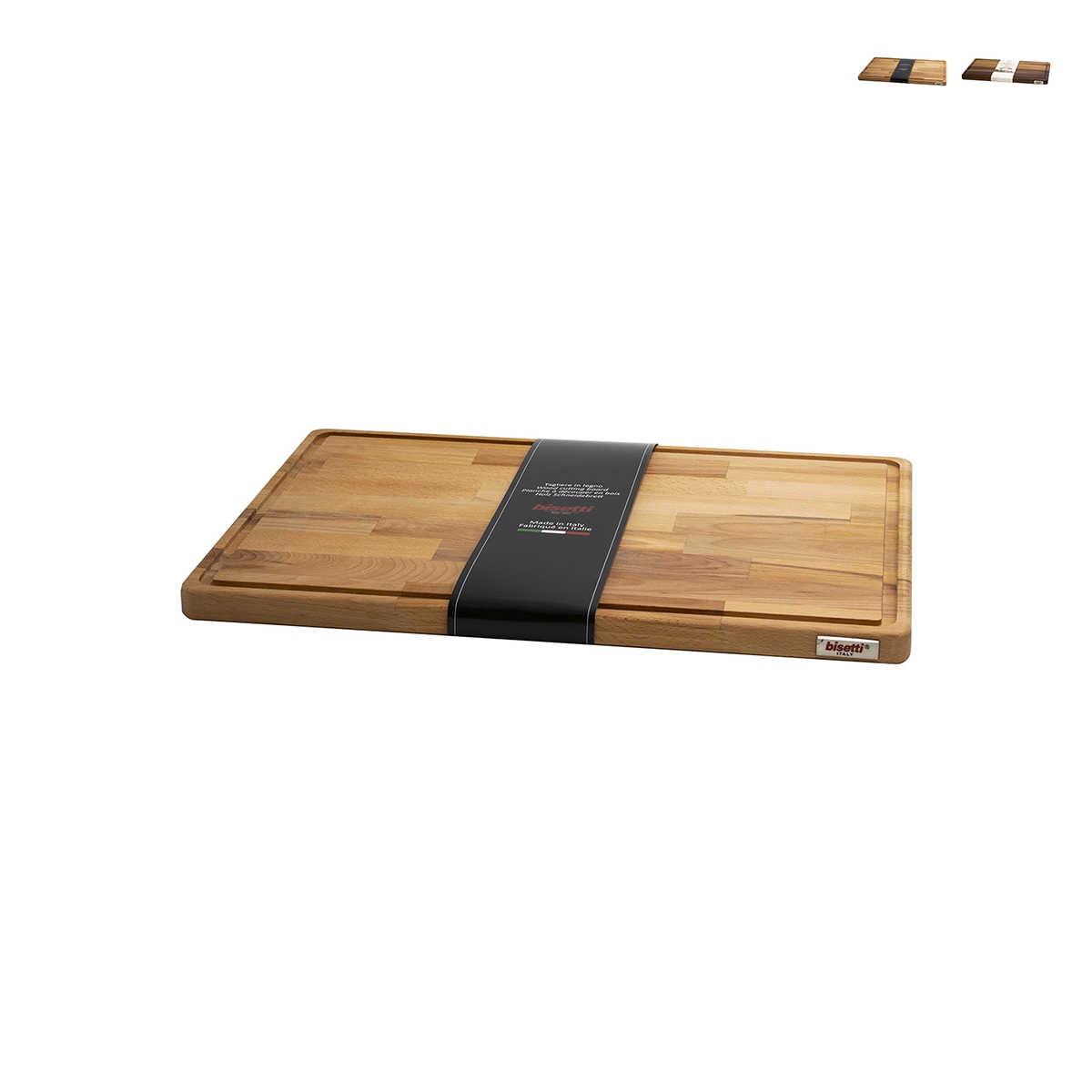 Holz-Küchenbrett mit Saftrille 35x23x2cm Bisetti Aktion Holz-Küchenbrett mit Saftrille 35x23x2cm Bisetti Aktion
