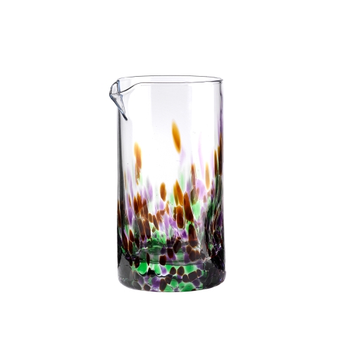 Glaskrug Wasser 0,5lt mehrfarbig 15cm Banderoles Aktion