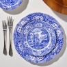 Set mit 4 flachen Tellern aus Terrakotta im englischen Stil 27x27x2cm Blue Italian Verkauf
