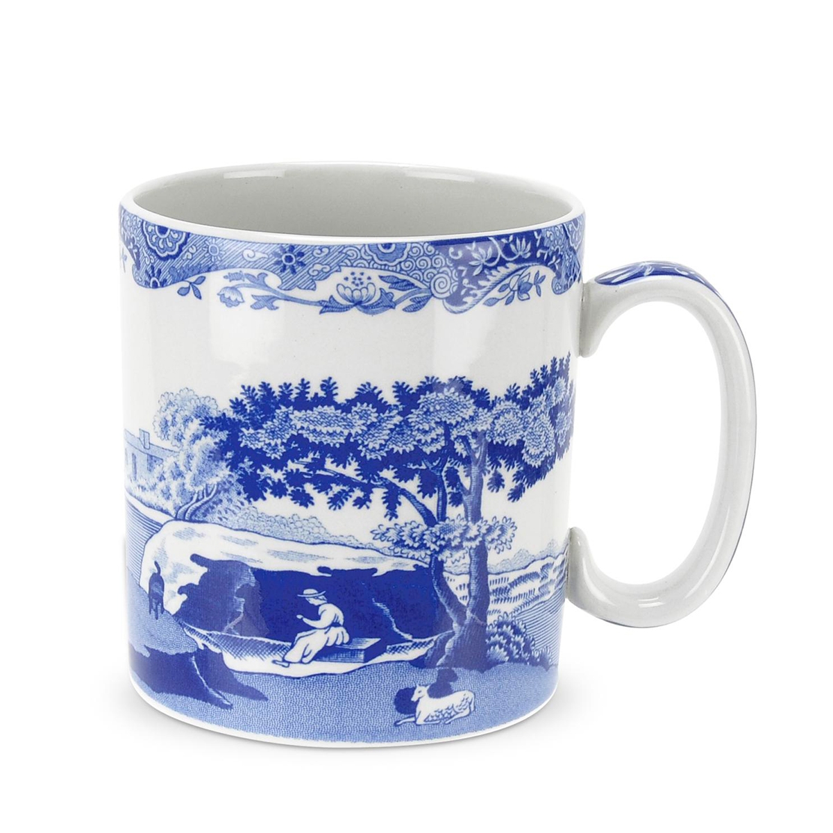 Set aus 4 Porzellantassen mit Unterteller im Englischen Stil Blue Italian Aktion Set aus 4 Porzellantassen mit Unterteller im Englischen Stil Blue Italian Aktion