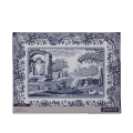 Blauer italienischer Satz aus 6 starren Tischunterlagen im englischen Stil 30,5x23cm Aktion