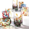 Set mit 6 Wassergläsern 10 cm aus farbigem Glas, kreatives Design Banderoles Verkauf