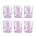 Set 6 Wassergläser bunt 10cm Tischglas Carnaval 