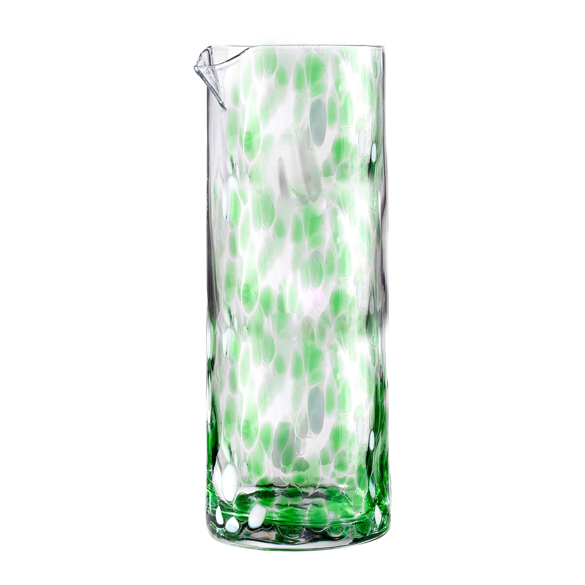 Wasserkrug 0,9l aus grünem Glas Tischkaraffe 21cm Carnaval Aktion