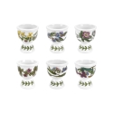 Set aus 6 Eierbechern aus Porzellan Portmeirion Botanic Garden Aktion