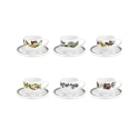 Set aus 6 Kaffeetassen aus Porzellan Portmeirion Botanic Garden Aktion