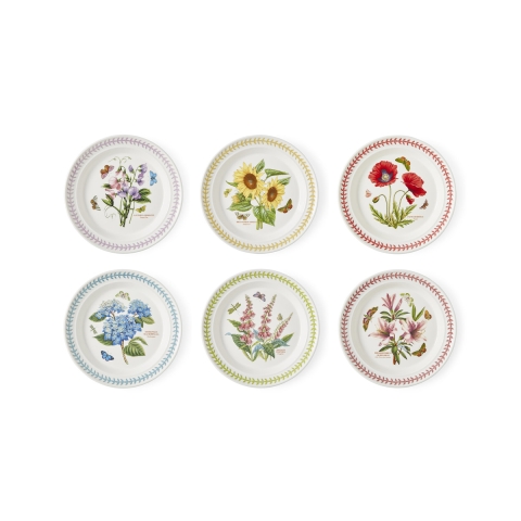 Set aus 6 flachen Tellern 26,7 cm Portmeirion Botanic Garden Meadow Aktion